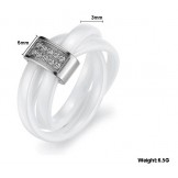 Well-known for Its Fine Quality Tungsten Ceramic Ring With Rhinestone