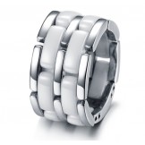 Quality and Quantity Assured Black and White Tungsten Ceramic Ring 