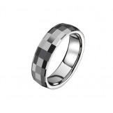 Stable Quality Rectangle
 Tungsten Ceramic Ring For Lovers 