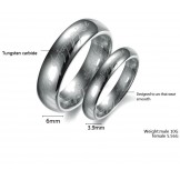 Quality and Quantity Assured Silver Tungsten Ceramic Ring For Lovers 