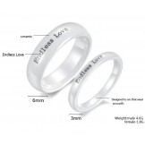 High Quality Concise Tungsten Ceramic Ring For Lovers  