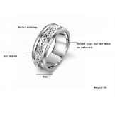 The Queen of Quality Male White Tungsten Ceramic Ring 