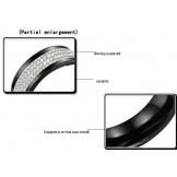 Excellent Quality Black Tungsten Ceramic Ring With Rhinestone
