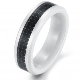 Reliable Quality Black Carbon Fiber Tungsten Ceramic Ring  