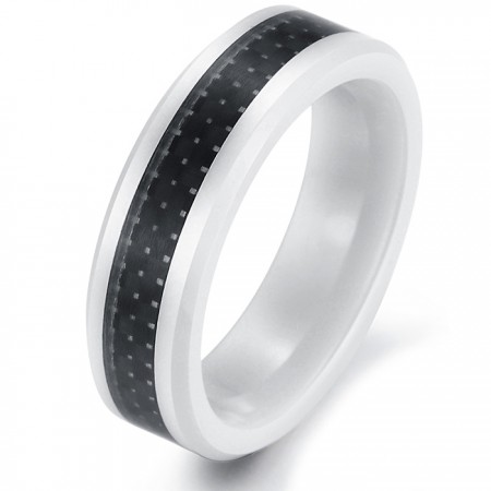 Reliable Quality Black Carbon Fiber Tungsten Ceramic Ring  