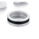Reliable Quality Black Carbon Fiber Tungsten Ceramic Ring  