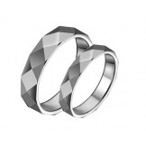 High Quality Geometric Surface
 Tungsten Ceramic Ring For Lovers 