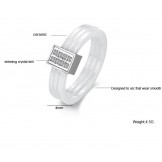 Well-known for Its Fine Quality Tricyclic Tungsten Ceramic Ring With Rhinestone