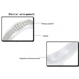 High Quality White Tungsten Ceramic Ring With Rhinestone