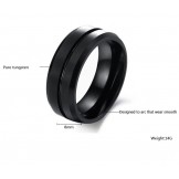 Well-known for Its Fine Quality Male Retro Tungsten Ceramic Ring