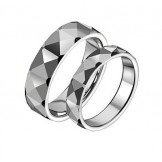 World-wide Renown Corner Angle Tungsten Ceramic Ring For Lovers 