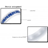 to Have a Long Story Blue Tungsten Ceramic Ring