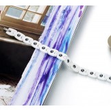 Quality and Quantity Assured White Tungsten Ceramic Bracelet With Rhinestone