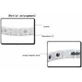 Quality and Quantity Assured White Tungsten Ceramic Bracelet With Rhinestone