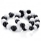 High Quality Black and White Tungsten Ceramic Bangle For Lovers 