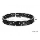 High Quality Black Tungsten Ceramic Bracelet With Rhinestone