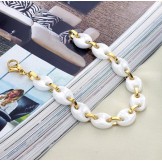 Stable Quality Female White Tungsten Ceramic Bracelet 