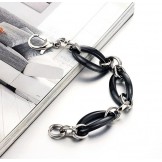 Wide Varieties Female Ellipse Tungsten Ceramic Bracelet 