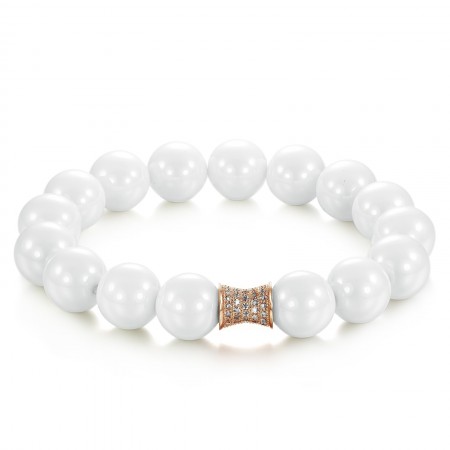 Quality and Quantity Assured White Tungsten Ceramic Bracelet 