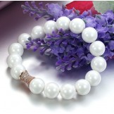 Quality and Quantity Assured White Tungsten Ceramic Bracelet 