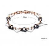 Dependable Performance Female Sweetheart Tungsten Ceramic Bracelet
