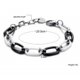 High Quality Female Black and White Tungsten Ceramic Bracelet