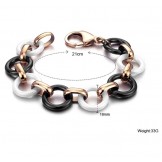 Quality and Quantity Assured Round Tungsten Ceramic Bracelet 