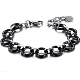 World-wide Renown Female Black Tungsten Ceramic Bracelet