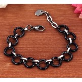 World-wide Renown Female Black Tungsten Ceramic Bracelet