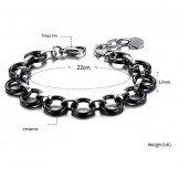 World-wide Renown Female Black Tungsten Ceramic Bracelet