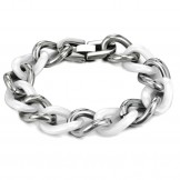 Quality and Quantity Assured White Tungsten Ceramic Bracelet 