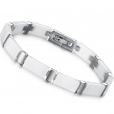 Quality and Quantity Assured White Tungsten Ceramic Bracelet 