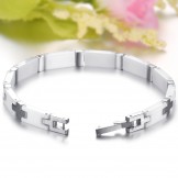 Quality and Quantity Assured White Tungsten Ceramic Bracelet 