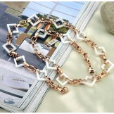 The Queen of Quality Square Shape Tungsten Ceramic Necklace 