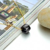 to Enjoy High Reputation at Home and Abroad Female Black Tungsten Ceramic Necklace 