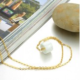 Superior Quality Female White Tungsten Ceramic Necklace 