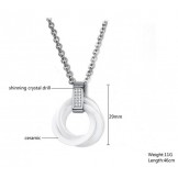 Quality and Quantity Assured White Tungsten Ceramic Necklace 
