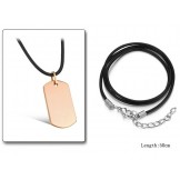 Complete in Specifications Female Square Shape Tungsten Ceramic Necklace 