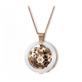 Reliable Quality Plating Rose Gold Tungsten Ceramic Necklace