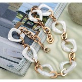 Quality and Quantity Assured Plating Rose Gold Tungsten Ceramic Necklace