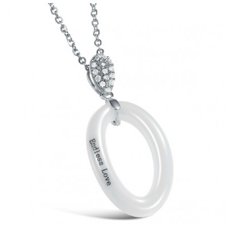 Quality and Quantity Assured Concise Tungsten Ceramic Necklace 