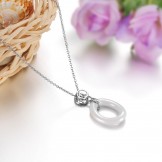 The King of Quantity Female Concise Tungsten Ceramic Necklace 