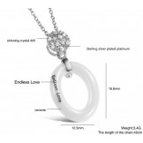 The King of Quantity Female Concise Tungsten Ceramic Necklace 