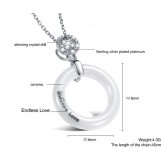 Wide Varieties Female Round Tungsten Ceramic Necklace 