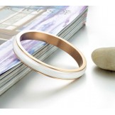 Wide Varieties White Tungsten Ceramic Bangle 