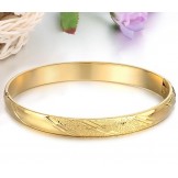 Quality and Quantity Assured Female Scrub 18K Gold-Plated Bangle 