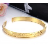 Quality and Quantity Assured Female Scrub 18K Gold-Plated Bangle 
