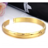 Wide Varieties Female 18K Gold-Plated Bangle 