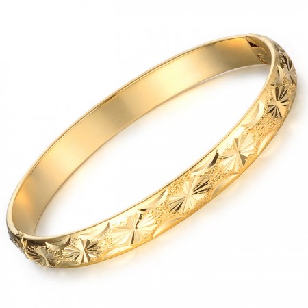 High Quality Female ELegant 18K Gold-Plated Bangle 