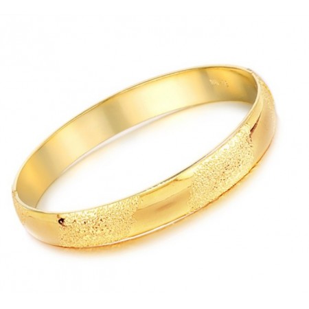 Reliable Reputation Female Scrub 18K Gold-Plated Bangle